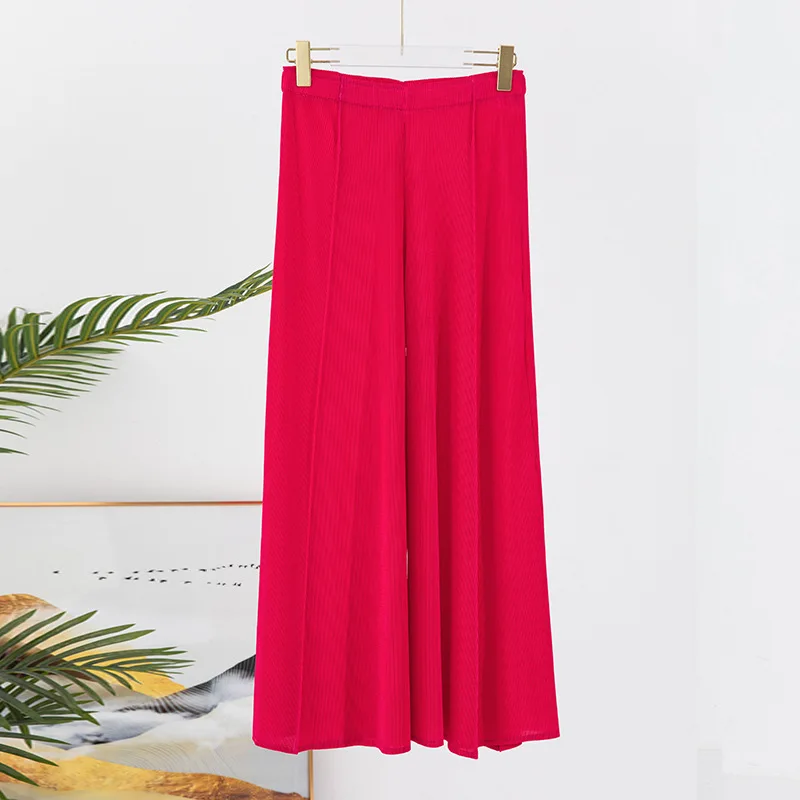 

Pleated wide-leg pants women's high-waisted summer casual pants