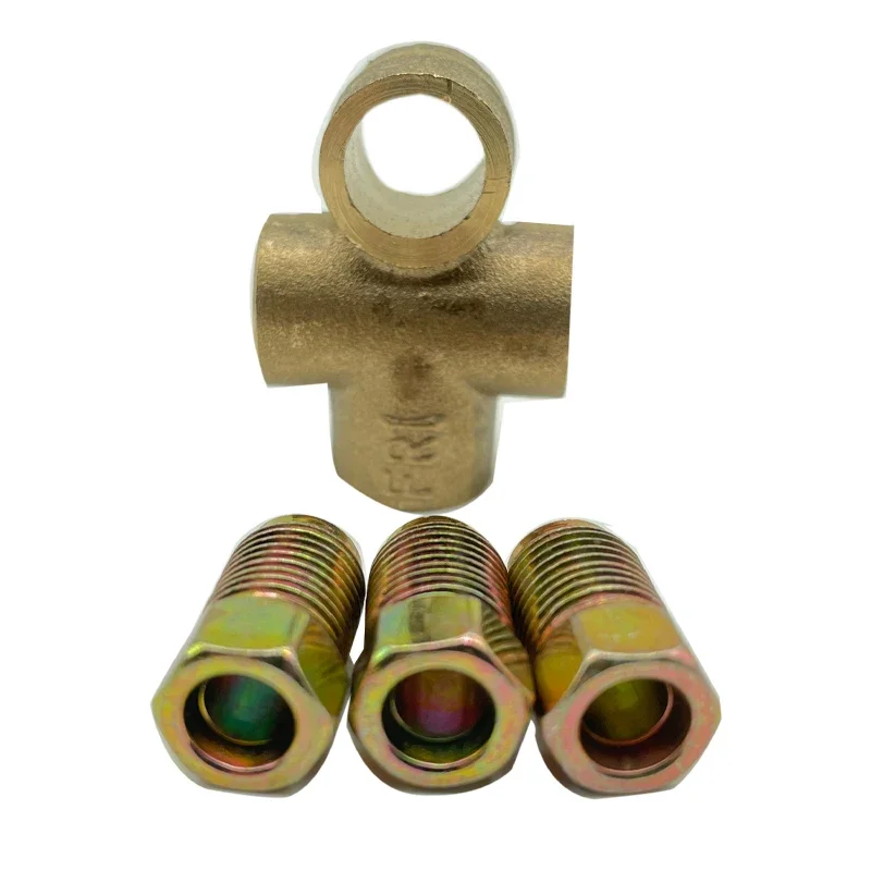 2-Wege Bremsleitungsverbinder | Für 3/16" Rohr | 10x1 Mm Gewinde | Inkl. Muttern | 6 Stück Im Set | Für Auto & Motorrad