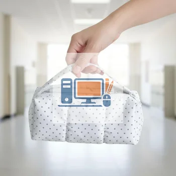 Astuccio per matite con design a pois, borsa per penne morbida e di grande capacità, astuccio per cancelleria, per studenti, organizer per riporre articoli per ufficio