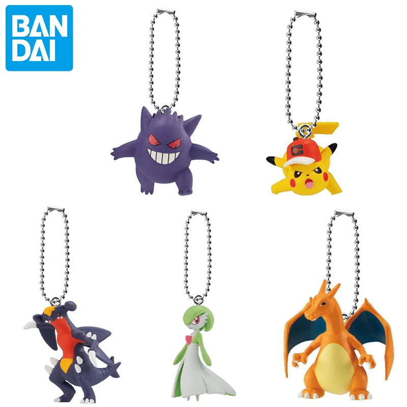 

Bandai Genuine Pokemon Gashapon Pendant Toys Anime Character Pikachu Keychain Charizard Gengar Action Figure Model Capsule