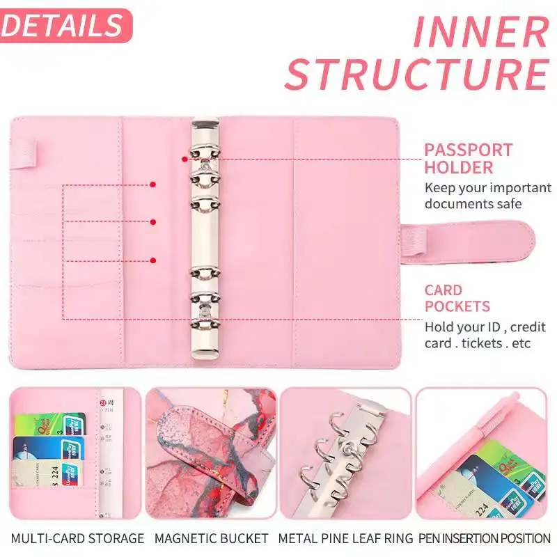Budget Binder with 12 Pcs Zipper Cash Envelopes 12 Pcs Budget Sheets Label Stickers Money Organizer money budget binder