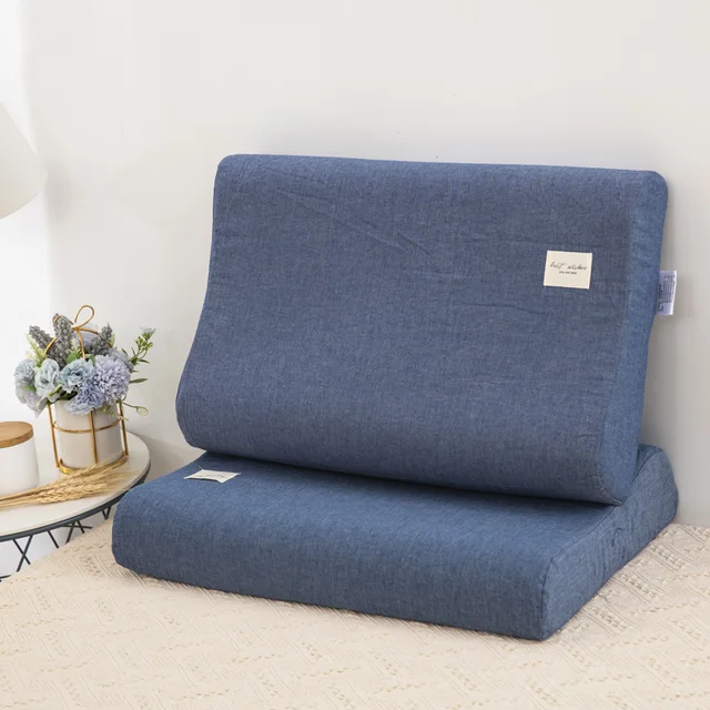 Taie d'oreiller en coton et Latex lavable 30x50cm, housse de coussin à mémoire de forme pour la maison, la chambre à coucher, accessoire de literie respectueux de la peau 1
