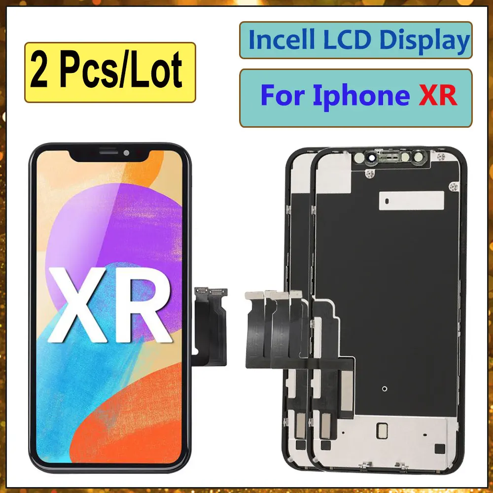 2 Pcs/lot Incell LCD for iPhone XR Display Screen + 3D Touch Digitizer