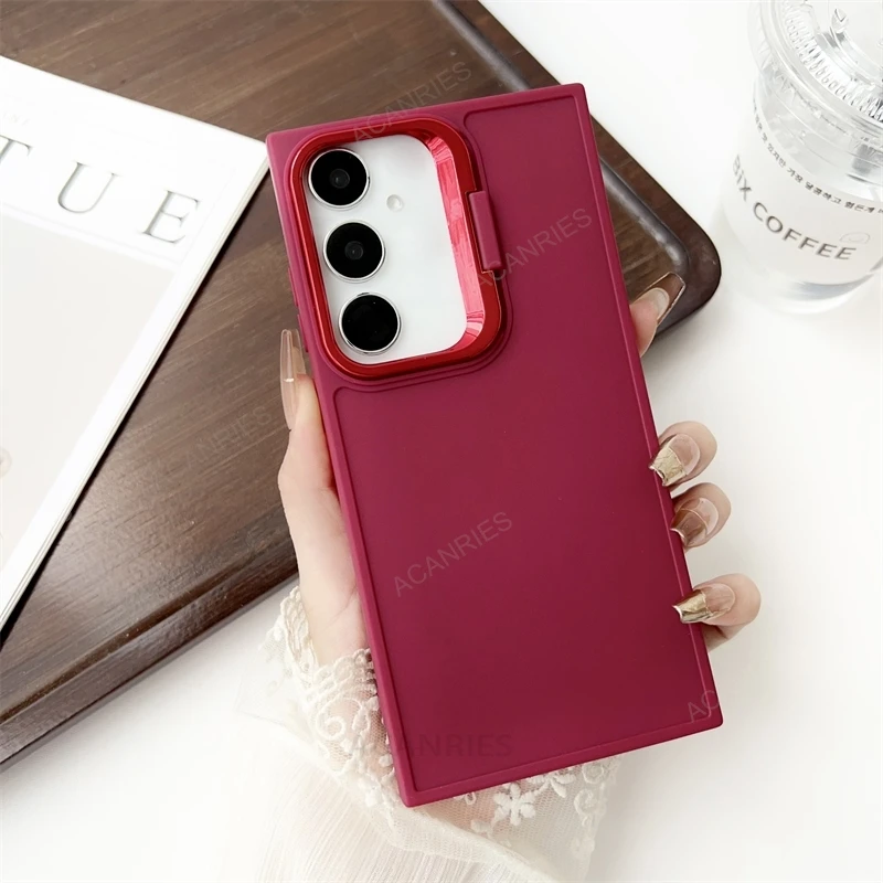 Coque de téléphone en silicone invisible avec support samsung_voghion.com