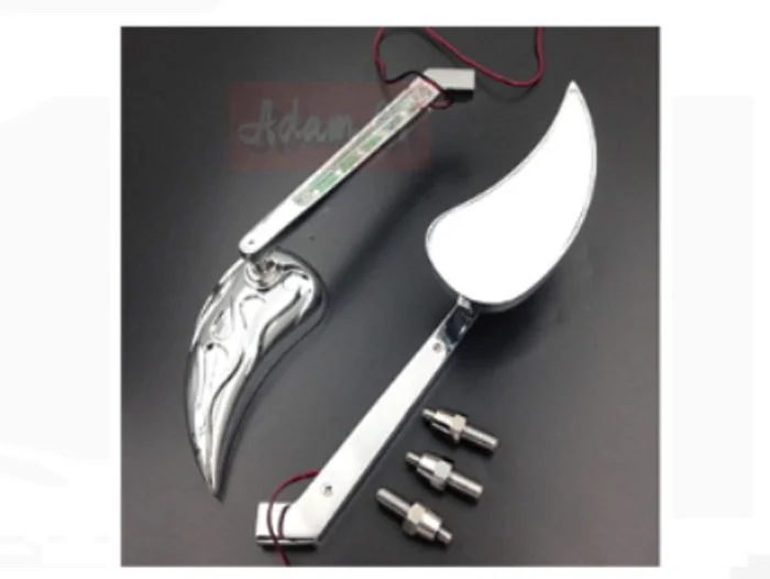 Specchietto Moto Per Led Leaf Yamaha Royal Star,Stratoliner,Roadliner,Road Star,V-Star,Warrior,V-Max,Virago Cruiser Bikes Model