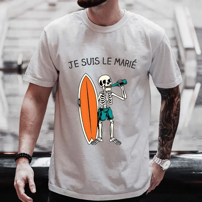 

Футболка Evg Команда жениха, Команда жениха, футболка для французской команды, Мужская футболка, модная футболка с рисунком пива и скелета, Y2k, топы для мальчишника, мужские футболки