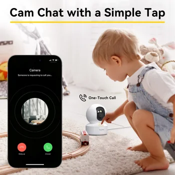 BoyKeep 3MP 5G/2.4GHz WiFi Indoor Home Security IP Smart Baby Monitor Camera Automatic Tracking 24/7 Video Surveillance Camera 4