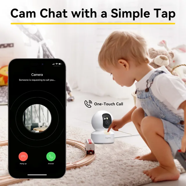 BoyKeep 3MP 5G/2.4GHz WiFi Indoor Home Security IP Smart Baby Monitor Camera Automatic Tracking 24/7 Video Surveillance Camera - Image 4