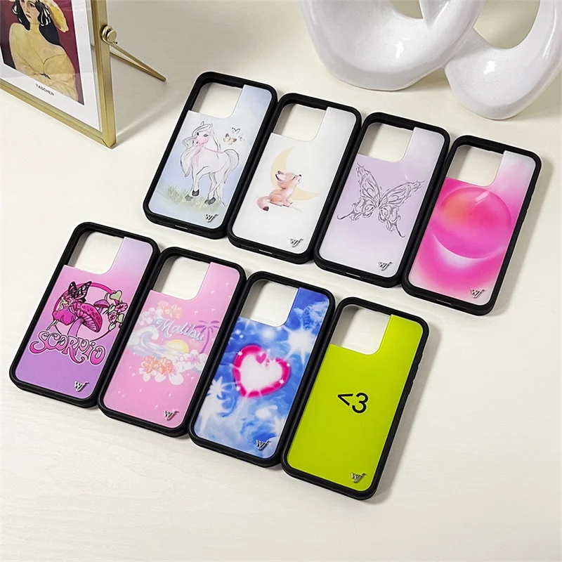 Wildflower 3D Floral Phone Case with Moon and Love Heart Design