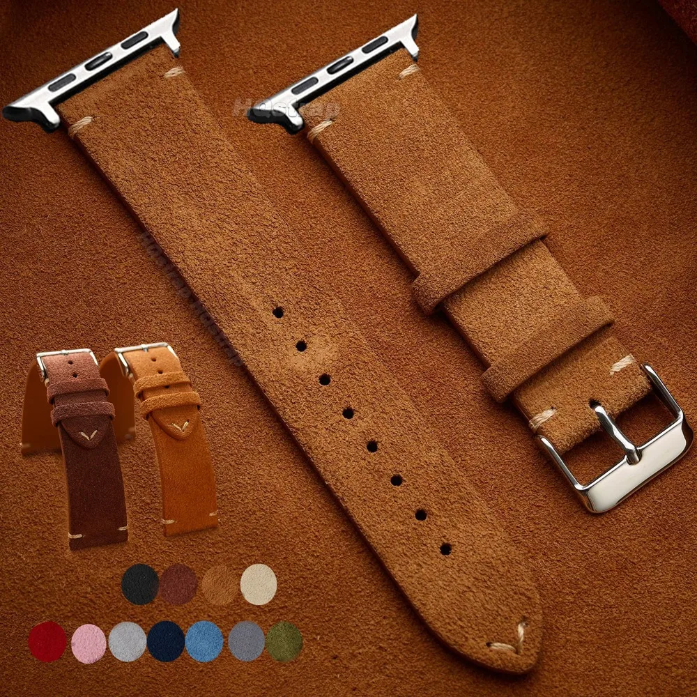 Luxurious Hand-Sewn Suede Strap