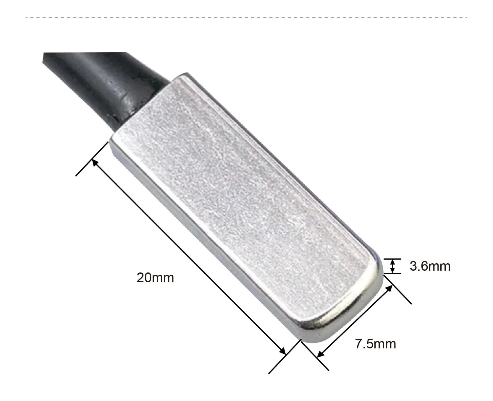 DS18B20 Waterproof Digital Temperature Sensor Probe Teflon Cable Adhesive Flat T
