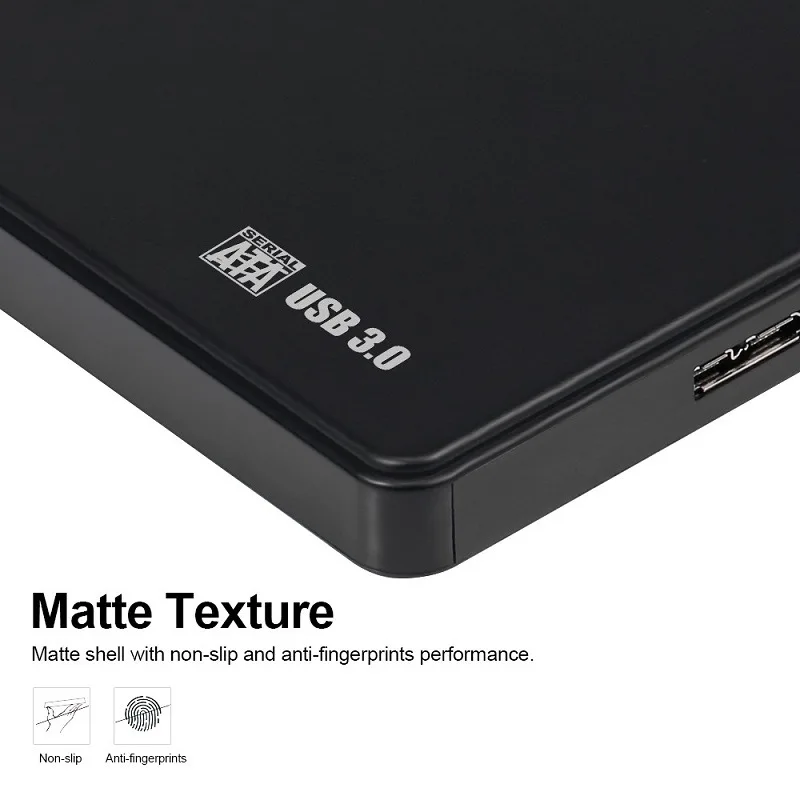 2.5인치 SATA to USB3.0 HDD 인클로저, SSD 외장 스토리지용 모바일 하드 드라이브 케이스, USB3.0 케이블 포함 ABS 하드 박스