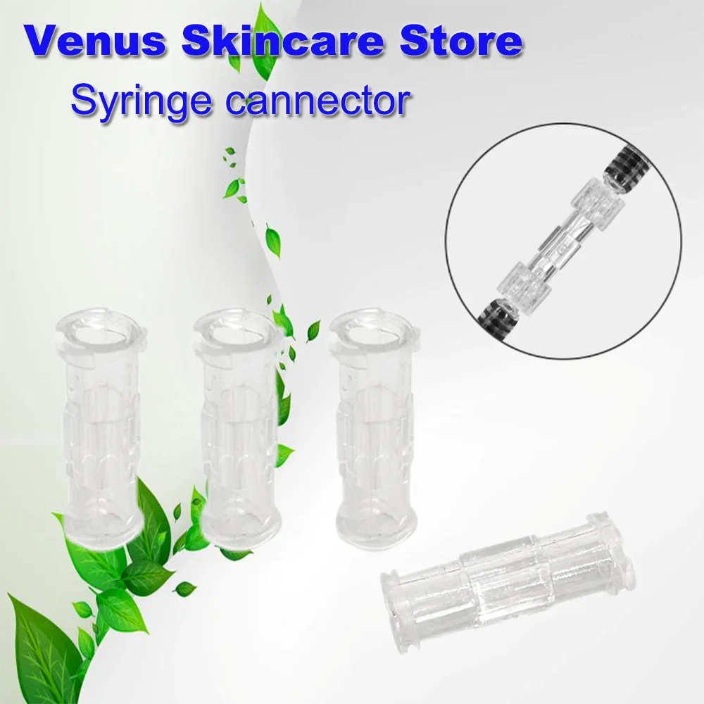 Disposable sterile double helix sterile Luer lock adapter, leak proof transparent plastic syringe connector