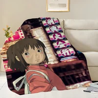 Anime S-Spirited A-Away Girl Blanket Skin friendly comfort warm soft plush blanket suitable sofa living room office bedroom 1
