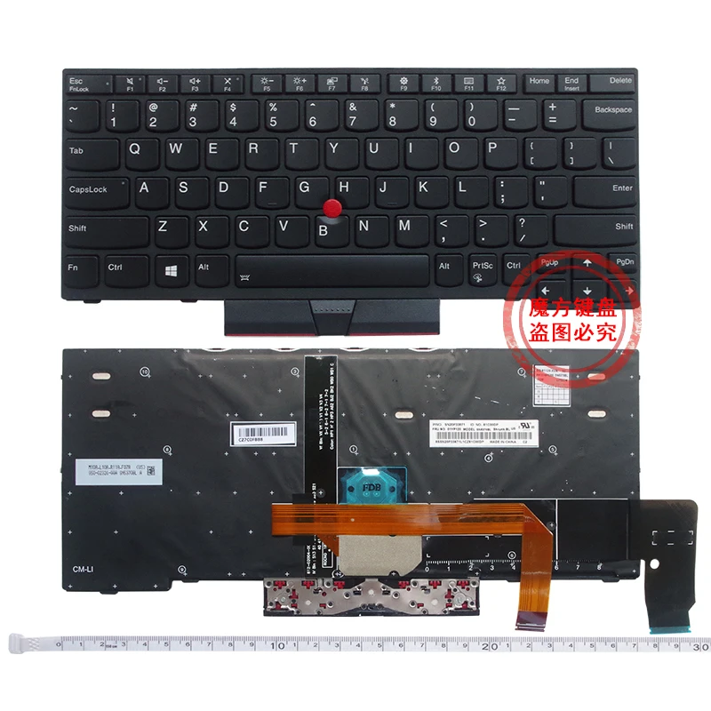 Portátil Eua Teclado Retroiluminado para Lenovo Thinkpad X13 Gen1 L13 Gen2 L13 Yoga Gen sem Luz de Fundo Novo