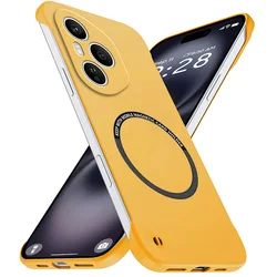 Magnetic Slim Frameless Matte Anti - Scratch Shockproof Armor Phone Case - Honor 400 (China) (Yellow)
