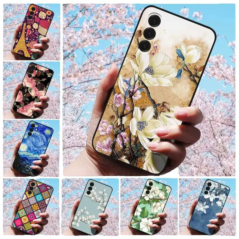 3D Relief Flower Embossed Soft Silicone Case with Cartoon Owl Design