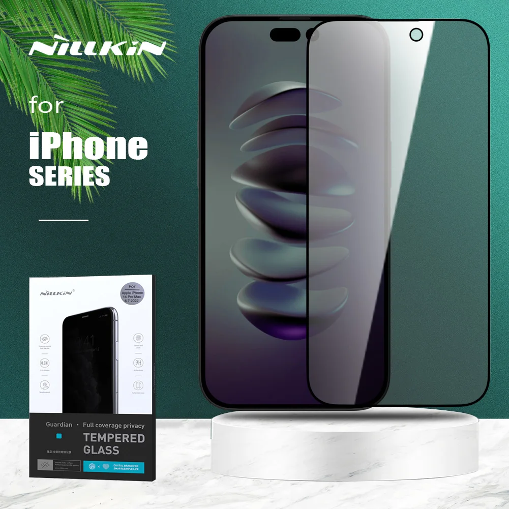 

for iPhone 15 14 13 12 Pro Max Glass Nillkin Guardian Privacy Anti-Spy Tempered Glass Screen Protector for iPhone 15 Plus 14 13