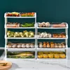 3/4/5pcs Pull-out kitchen dining pan Multi-functional storage layered large dish tray holder Hot pot side dishes 4