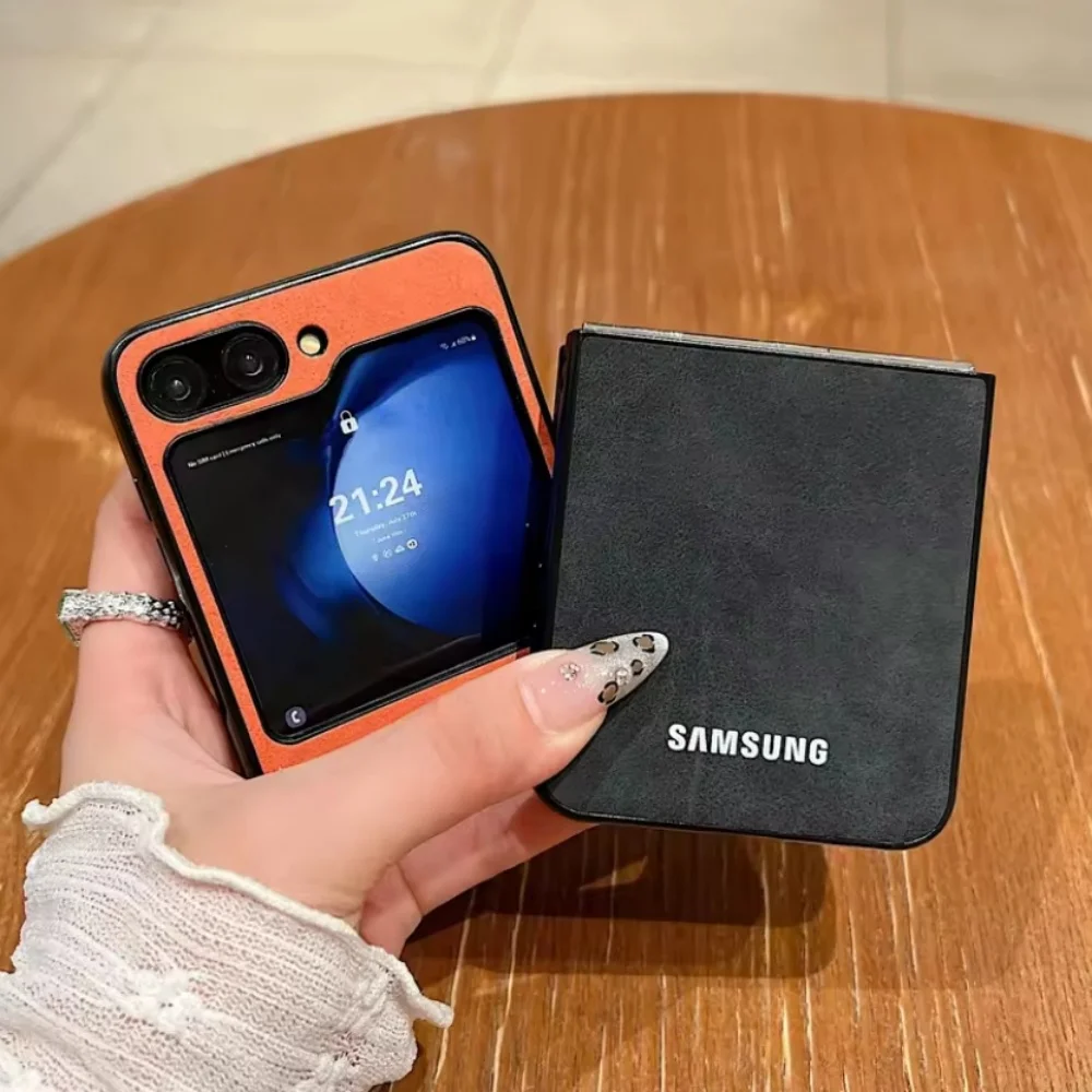Samsung Matte Suede Leather Business Protection Phone Case