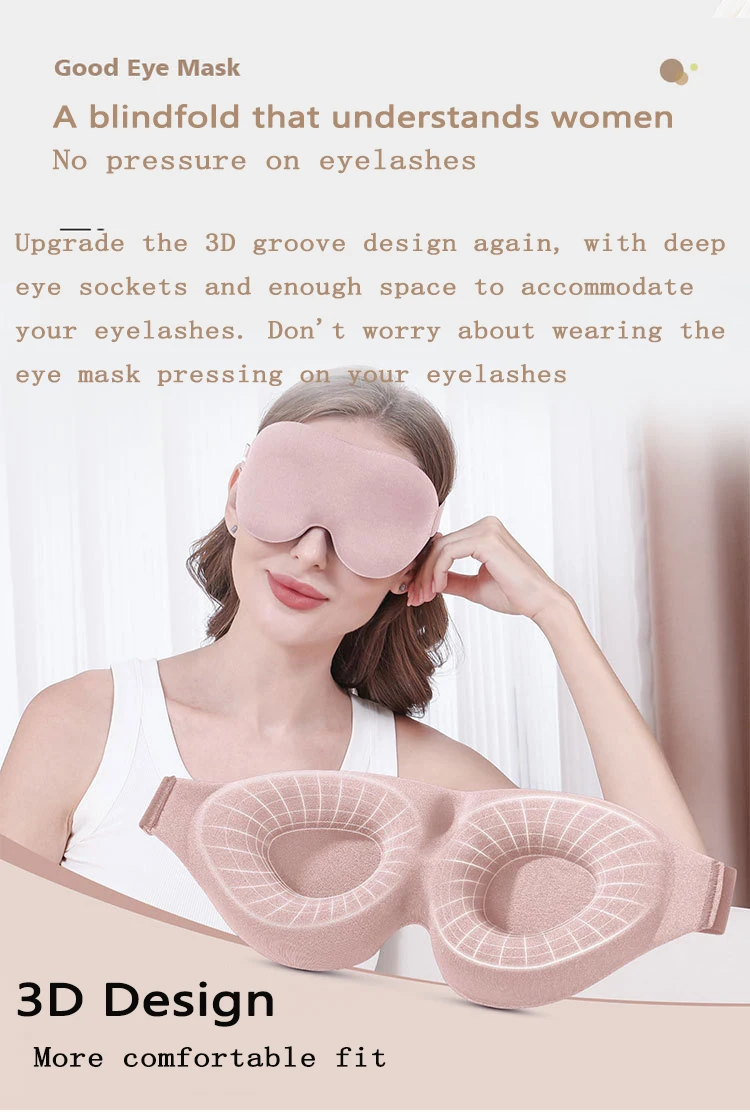 3D Sleeping Mask Block Out Light Sleep Mask For Eyes Soft Sleeping Aid Eye Mask for Travel Eyeshade Night Breathable Slaapmasker