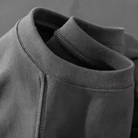 Heavyweight Pure Cotton Long Sve T-irt Men's round Ne Loose Fit Autumn Winter Base Layer irt ex Basic Sle Top ...