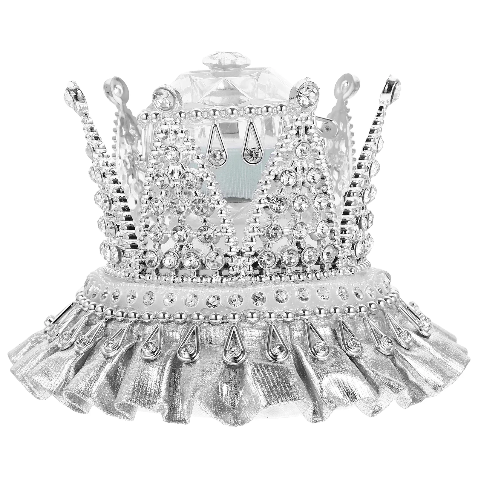 

Crown Ring Box Holders Rings Tassel Boxes Plastic Engagement Case Wedding Bride