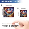 Love Wooden Puzzle, Unique Shaped Pieces Wooden Jigsaw Puzzles for Adults, Ghristmas Gift Family Game Home Decor 2