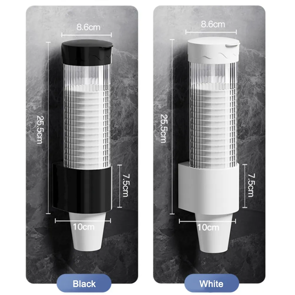 Disposable Paper Cups Dispenser Plastic Cup Holder Wall Mounted Cup Storage Rack