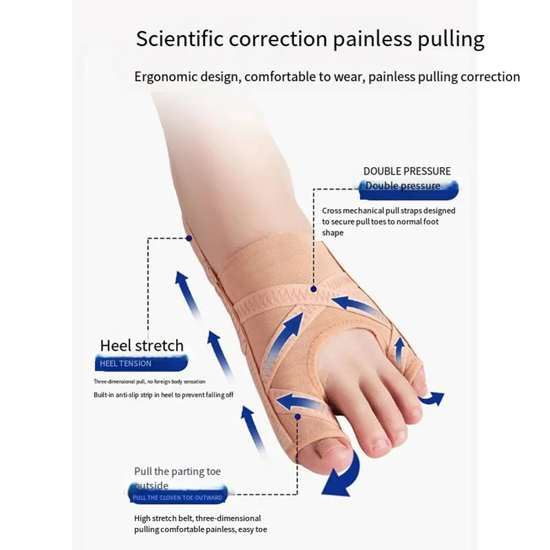 Fabric Bunion Corrector Breathable Adjustable Hallux Valgus Sleeve Spacer Separator Toe Corrector Sports Bunion Socks Running