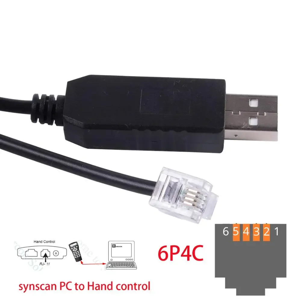 Skywatcher 망원경 고토 마운트 컨트롤 EQMOD Asair 케이블, HEQ5pro AZEQ5 AZEQ6 EQ6-R