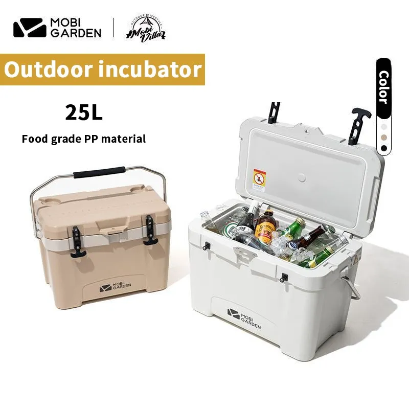 MOBI GARDEN Outdoor Cooler Box Refrigerator 25L Food Preservation Summer Travel Family Camping Picnic Fruit Drink Storage Ice