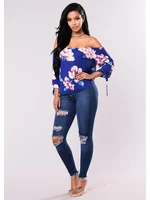 2024 Women Stretch Skinny Ripped Jeans Lady High Waist Pencil Long Pants Narrow Straight Leg Wrap Hips Plus Size S-3XL Trousers - Image 3