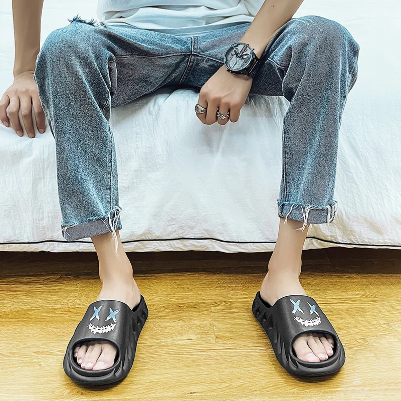 Hausschuhe für Damen und Herren, rutschfest, rutschfest, Sommer-Hausschuhe, bequem, mit dicker Sohle, für drinnen und draußen_voghion.com