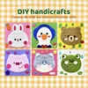Handmade Wool Embroidery Children's Diy Perforated Pattern Embroidery Set Cartoon Wool Hand Embroidered Felt 2