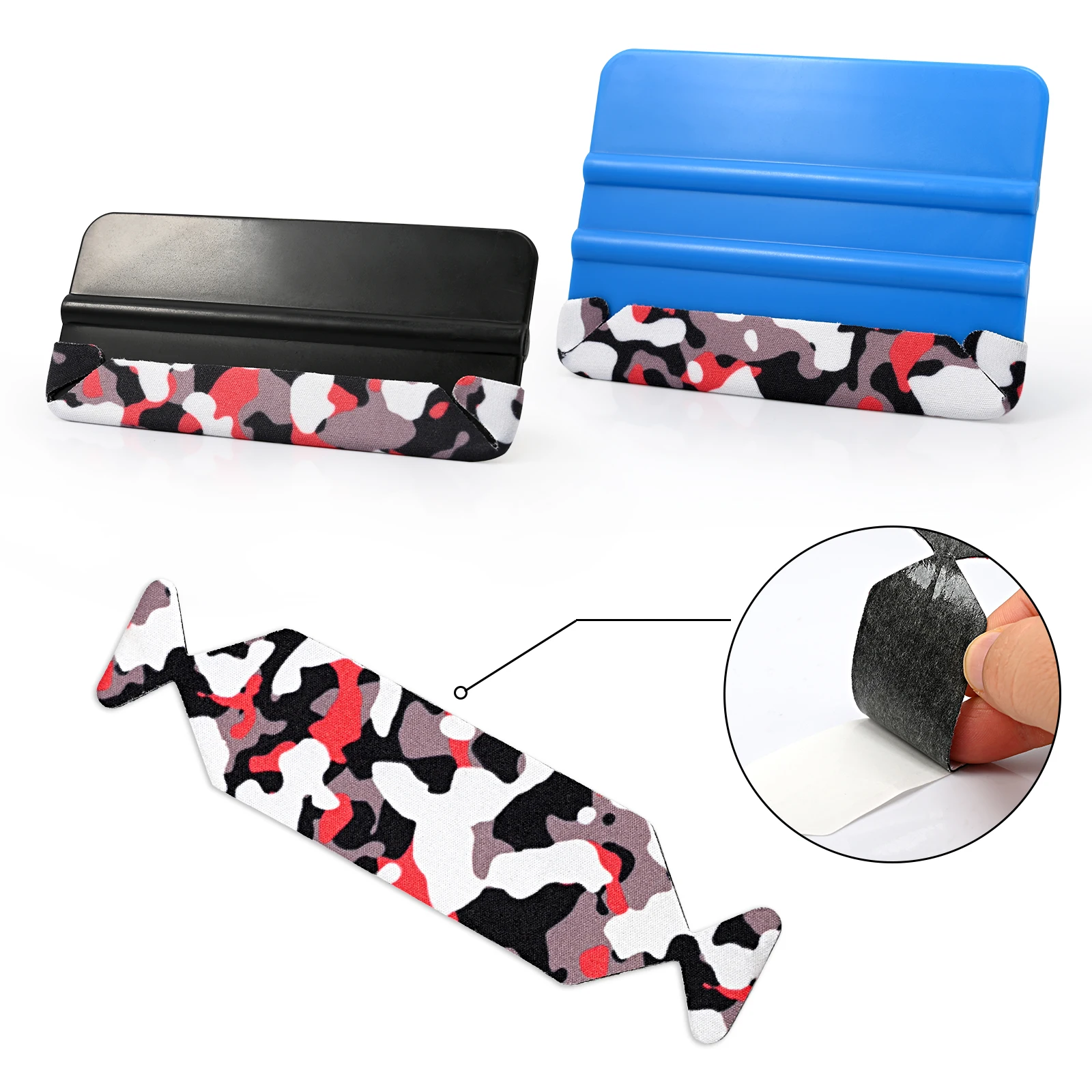 10pcs/Pack Fabric Felt Cloth For Plastic Hard Card Vinyl Wrap Scraper Edge Protective Suede Felt Car Tint Squeegee er