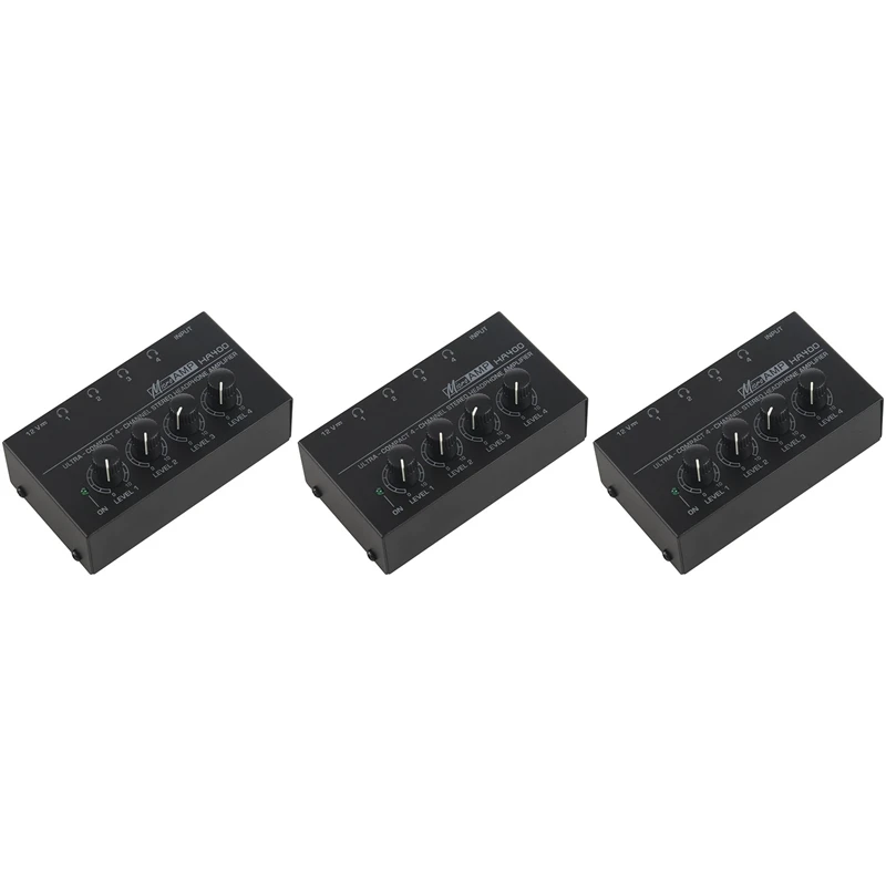 

3-х дюймовый Штепсель европейского стандарта, ультракомпактный 4-канальный мини-усилитель стереозвука для наушников Ha400 с черным адаптером питания