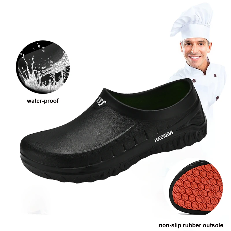 Sapatos impermeáveis para homens, sapato de cozinha à prova de óleo, tampão de jardim, sapatos de capina, sapatos hospitalares, enfermeiro, cozinheiro, restaurante mestre