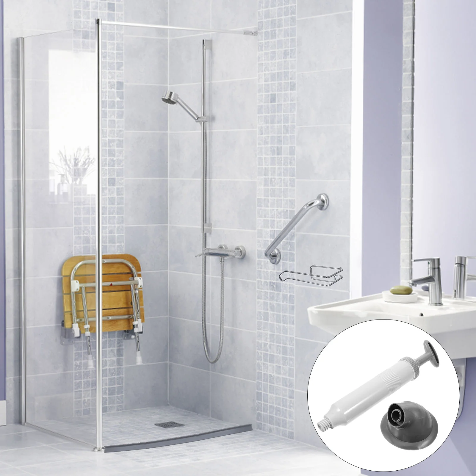 

Bathroom Toilet Plunger Vacuum Pump Plunger Household Toilet Suction Plunger Sewer Dredge Clogged Toilet Unclog Break through