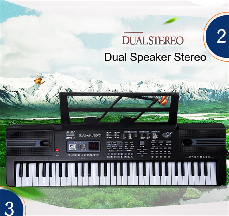 Novo 61 Teclas De Piano Digital Criança Piano Multi-função Piano Musical  Pai-jogos Para Crianças Instrumentos De Música De Treinamento - Órgão  Eletrônico - AliExpress