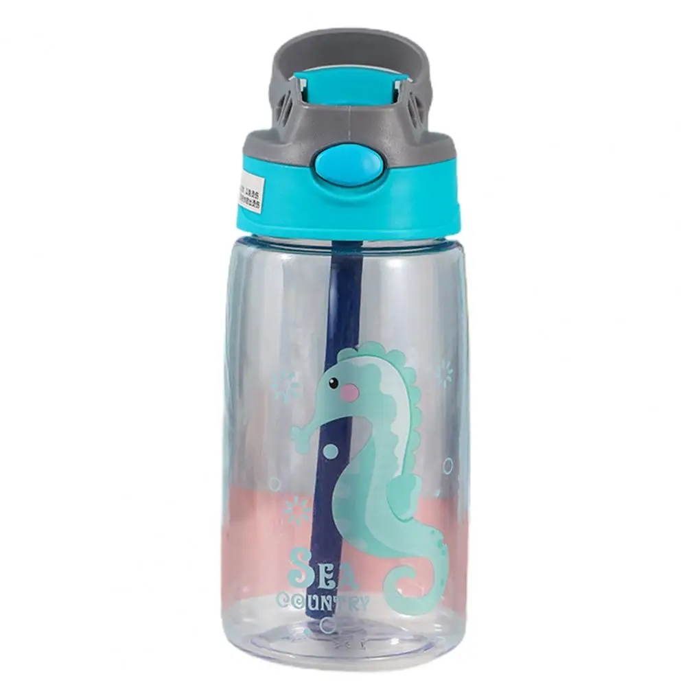 KECTTIO 550ML Kids Water Bottles With Straw Portable Leak-proof