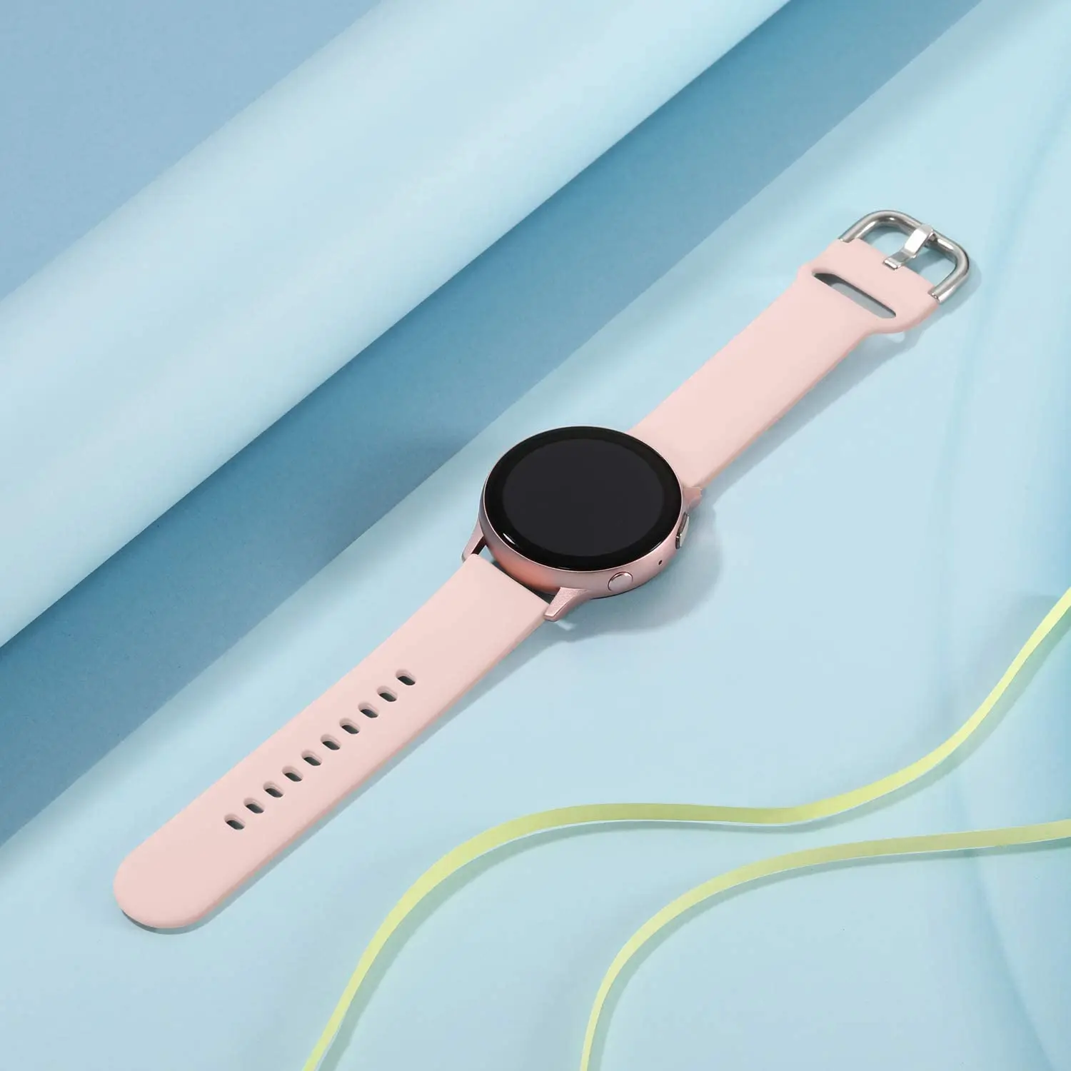 Versatile Silicone Smartwatch Band - 20mm/22mm Strap, Multiple Color Options