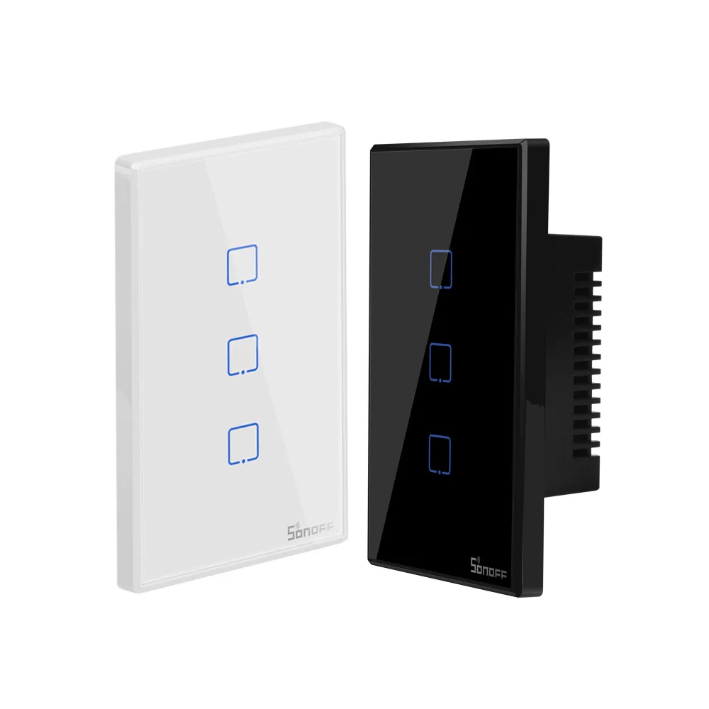 Smart Switch SONOFF T2/ T3 EU/ UK/ US Wifi/ 433mhz RF 1/2/3 Gang Remote Control For Smart Home