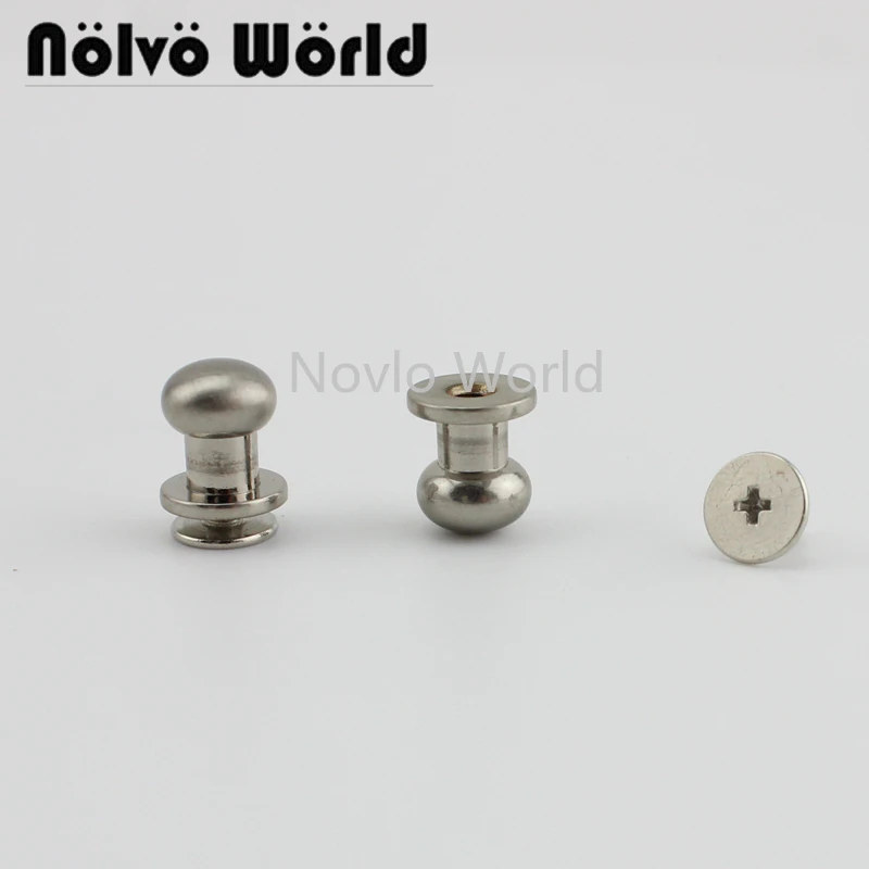 

10 pieces, 7mm, dull silver handbags hardware metal accessories thick flank the pacifier nail luggage belt screw fittings nail