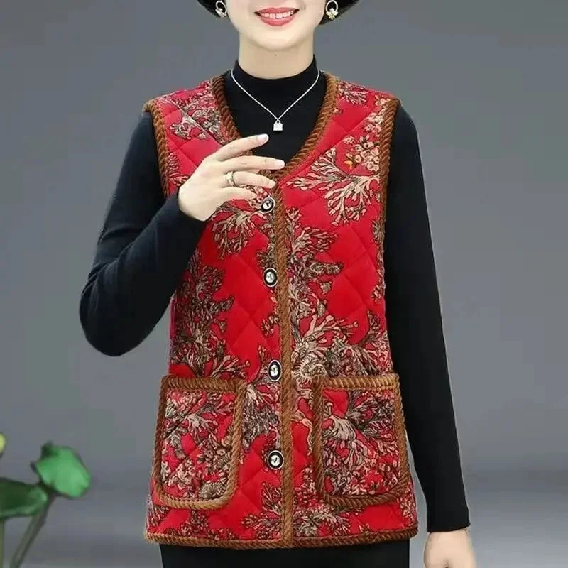 Red coral [double-sided velvet thickened vest]]