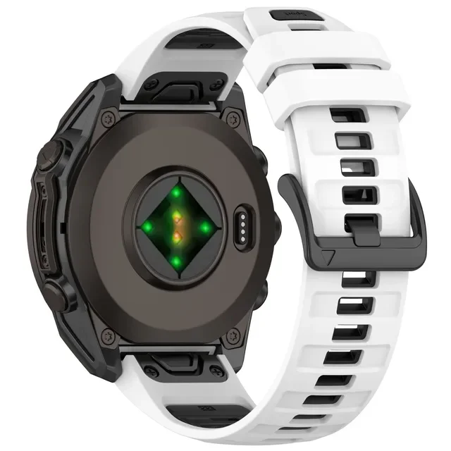 Official Silicone Strap with Metal Buckle - Comfortable Quick Fit Belt for Garmin Fenix