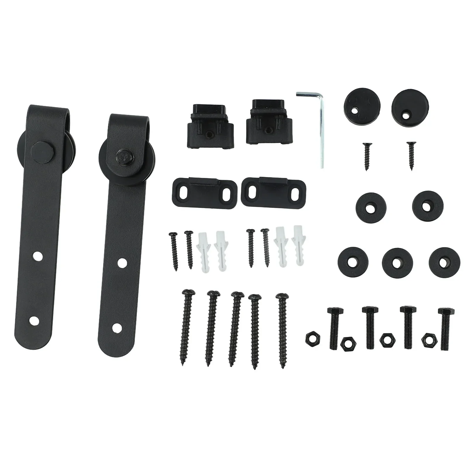 Door Sliding Barn Household Working Wood Doors Track Hardware Interior Cabinet Closet Hanging Rail Set Smooth Silent Barns