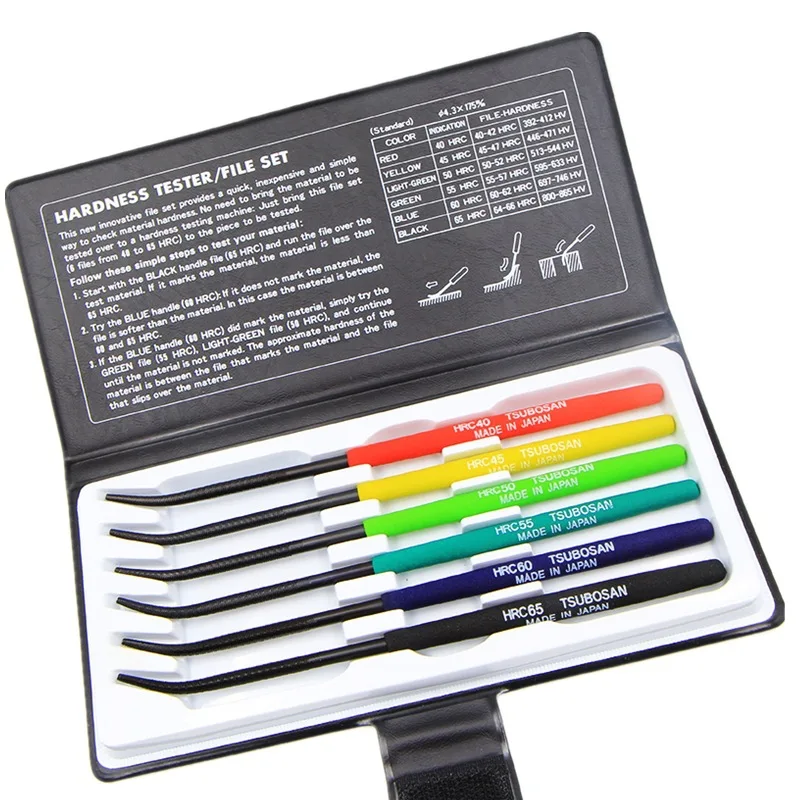 6pcs/SET Original Japan TSUBOSAN Diamold file HRC40-65 Hardness Hardness tester/