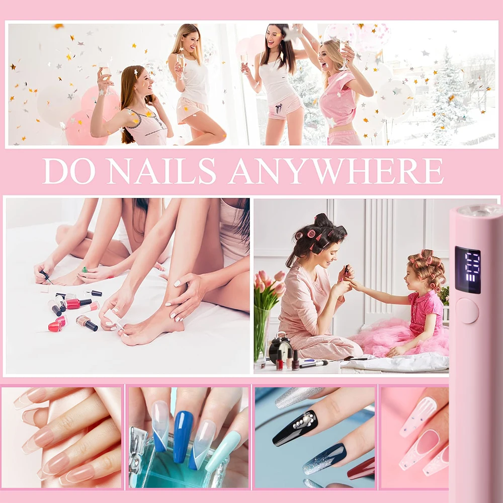 YIKOOLIN Uv Led Nail Lamp Mini UV Light For Nails - UV Light For Gel Nails Handheld Portable Led Nail Lamp For Curing Gel 5