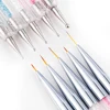 5 Pcs/Sets Nail Art Pen 2 In 1 Double Ends Dotting Drawing Painting UV Gel Liner Polish Brush Set Nail Art Dotting Tools 1